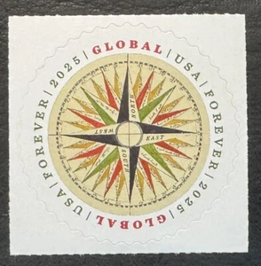 2025 Scott #5956 - Global Forever ($1.70) - 1794 COMPASS ROSE - Single Mint NH - Picture 1 of 1