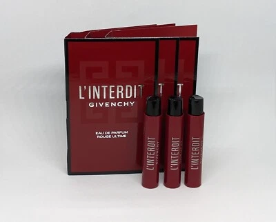 3x Givenchy L'Interdit ROUGE ULTIME Ladies EDP (3x1ml Sample Size) Eau De Parfum - Image 1 of 2