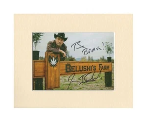 Jim Belushi Farm K9 Curly Sue Original Hand Signed Mounted Autograph Photo COA - Picture 1 of 1