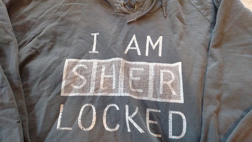 VETEMENTS Felpa grigia I Am Sher Locked Hoodi American Apparel California Fleece XXL