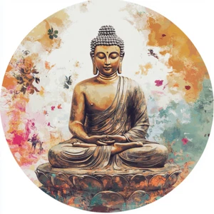Buddha Autoaufkleber 9x9 cm Spirituelles Zen Motiv Vinyl Sticker - Bild 1 von 1