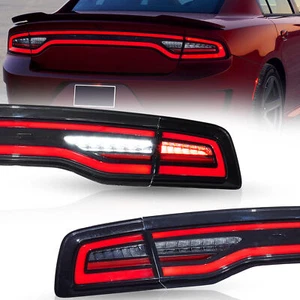 VLAND Clear Full Tail Lights For 2011-2014 Dodge Charger W/ Sequential+Animation - Picture 1 of 9