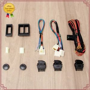 12 Volt Universal Power Window Switch Kits With Wiring Harness + Switch Holder - Picture 1 of 5