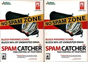 Lot of 2 Allume Spam Catcher 4.0 Pc New Sealed Box XP Block Email & Phishing - Picture 1 of 2