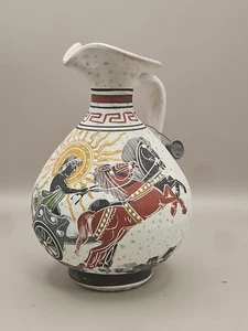 Vintage Greek Pottery Pitcher – Hand-Painted Classical Period 480 B.C. Replica – - Picture 1 of 4