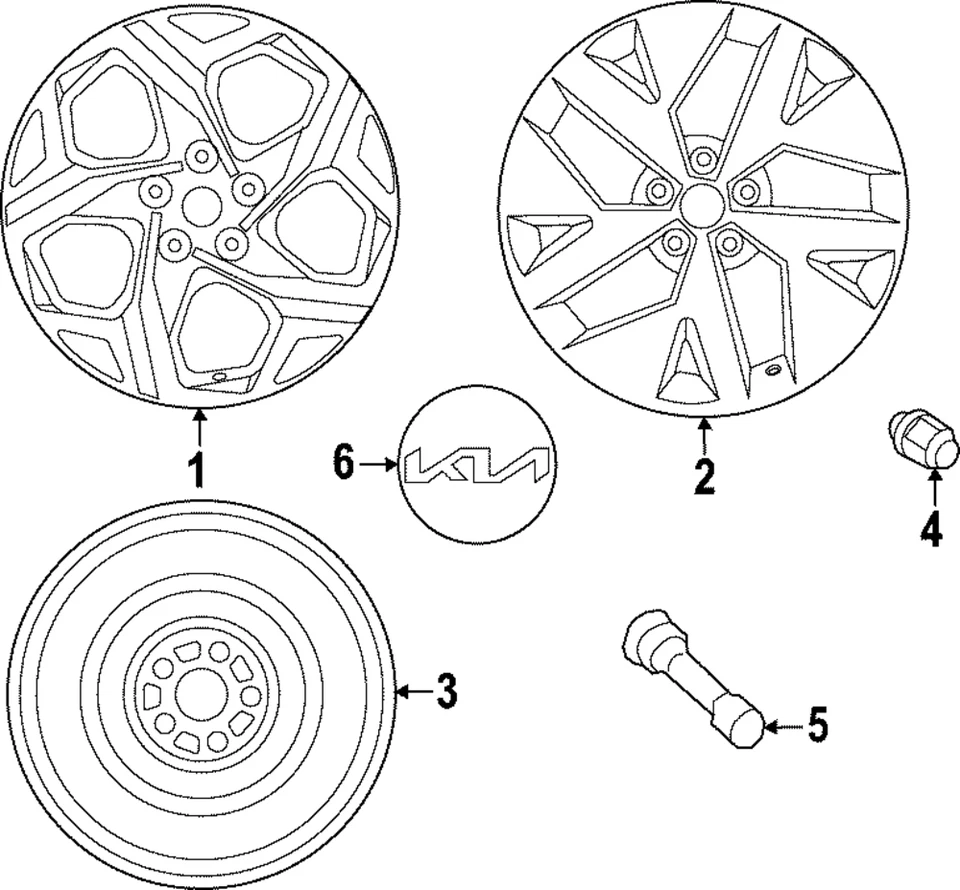 Llanta de aleación genuina Kia 52910-CH200 Foto 1 de 1