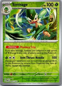 Simisage Reverse Holo Uncommon SV04: Paradox Rift 005/182 NM - Picture 1 of 2