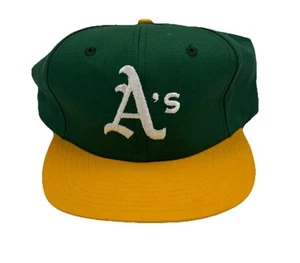 VTG NWT 90's Oakland Athletics A's Twins Enterprise Inc Trucker Snapback Cap Hat - Picture 1 of 7