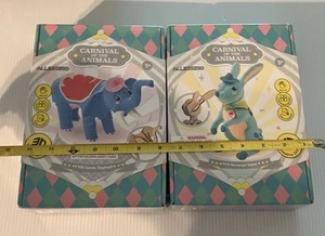 2x Robotime Robud KARNEVAL DER TIERE Kaninchen & Elefant Puzzle Modellbausätze - Bild 1 von 12