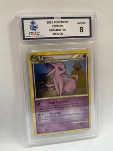TOPPS PSA MGC 2010 POKEMON ESPEON UNDAUNTED GRADO 8 - Imagen 1 de 2