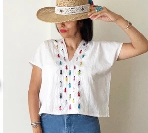 Blusa Oaxaqueña Huipil de Betaza / Camisa Huipil Mexicana Materiales: Algodón - Imagen 1 de 12