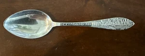 Aspecto de cuchara Demitasse recuerdo horizonte de Chicago de plata de ley - Imagen 1 de 5