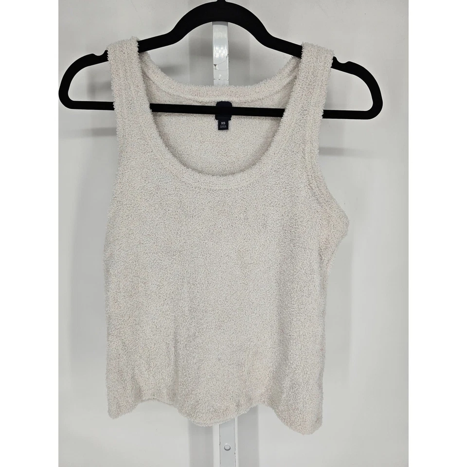 Camiseta sin mangas Gap para mujer talla XS peluda borrosa blanca vintage Y2K Foto 1 de 4