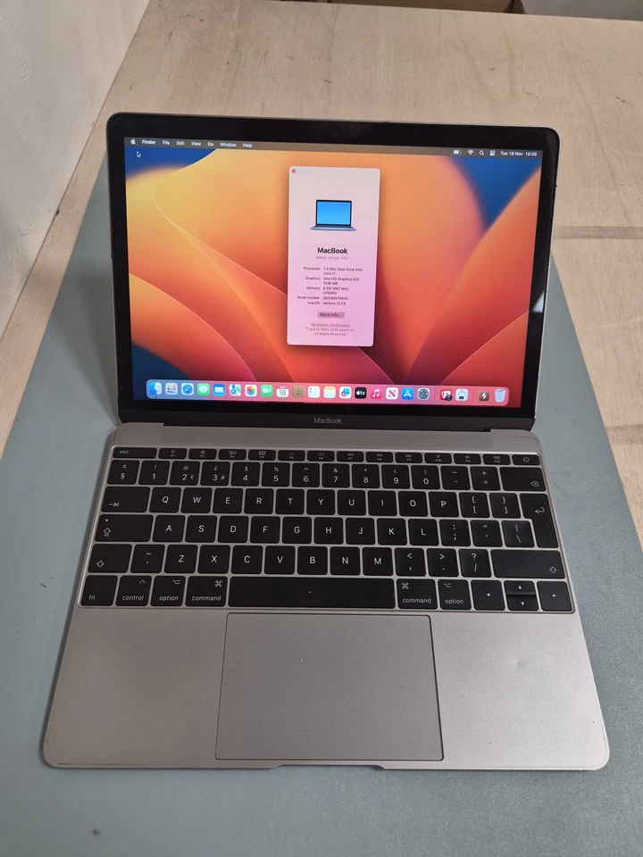 Apple MacBook A1534 (2017) – i7-7Y75, 8GB RAM, 512GB SSD, 12", Space Gray - Image 1 of 4