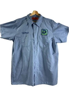 VINTAGE CITY OF DALLAS W. WOOD Dickies Mechanic Work Shirt Uniform XXL - Picture 1 of 7