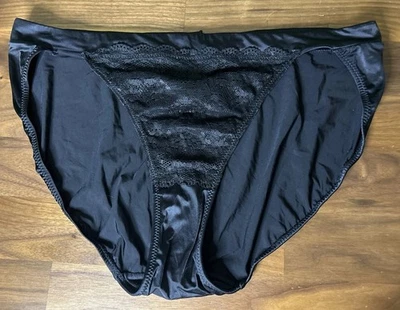 Maidenform One Fab Fit String Bikini Black Size L/7 Rare Soft Silky Second Skin - Image 1 of 4