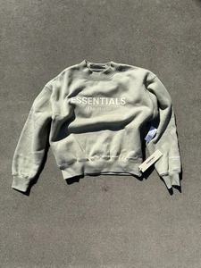 Felpa girocollo Essentials Fear of god bambino media schiuma di mare - Nuova - Foto 1 di 4