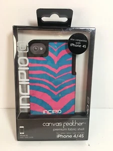 Incipo Canvas Feather Premium Canvas Shell iPhone 4/4S New Pink Blue - Picture 1 of 5