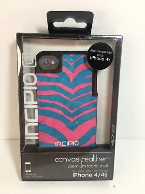 Capa de lona Incipo pena premium iPhone 4/4S nova rosa azul - Imagem 1 de 4