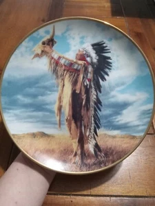 1991 Prayer To The Great Spirit, Porcelain Plate, Plate No. R9727 - Picture 1 of 7