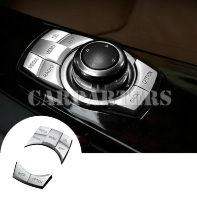 Cubierta de moldura de botón multimedia iDrive para consola interior para BMW X3 F25 5 piezas 2011-2013 Foto 1 de 4