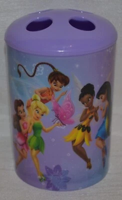 Disney Tinker Bell~Hada~Niños~Plástico~Soporte para cepillo de dientes~Niños~Púrpura~NUEVO Foto 1 de 4