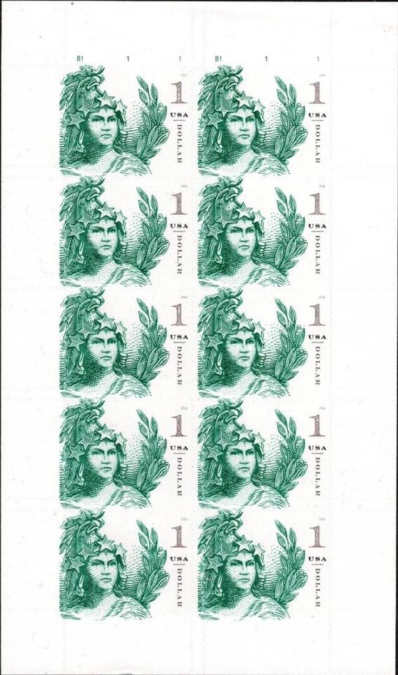 US, Scott 5295 - $1 Statute of Freedom - Mint Never Hinged Pane of 10 Perfect!!! - Image 1 of 1