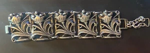 Pulsera de panel de plata esterlina pesada vintage de 5,5"" 55,92 g - Imagen 1 de 9