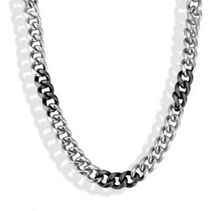 COLLANA CATENA BOCCADAMO MAN UOMO IN ACCIAIO PVD NERO AGR205N - Imagen 1 de 2