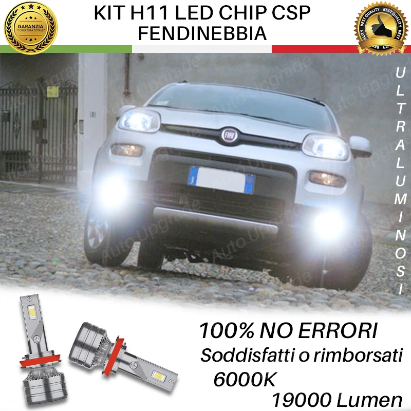 COPPIA LAMPADE FENDINEBBIA H11 LED PER FIAT PANDA 3 2012 IN POI CANBUS NO ERRORE - Immagine 1 di 4