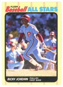 1989 Fleer Baseball All-Stars Ricky Jordan Philadelphia Phillies #24 - Picture 1 of 2