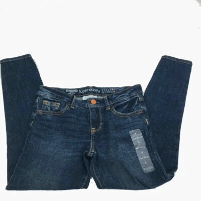 Nuevos pantalones de mezclilla Gymboree para niñas súper ajustados lavados oscuros elige la talla precio de venta sugerido por el fabricante 39,50 USD Foto 1 de 4