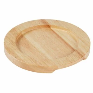 Base Olympia Hevea en marrón hecha de madera clara 19 (H) x 210 (Ø) mm - Imagen 1 de 5
