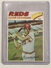 1977 Topps Venezuela Cesar Geronimo Sticker #164 Venezuelan RARE Nice Clean Card