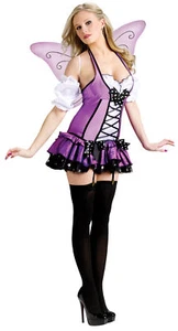 Lilac Fairy Adult Women's Sexy Costume Polka Dot Halloween Fun World - Picture 1 of 1