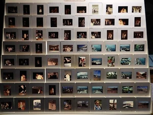 #24 Lot 80 Vtg 1980s Color Photo SLIDES American Family Home Life Men Women Kids - Picture 1 of 10