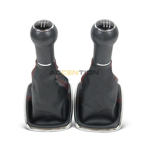 12/23mm 5/6S Car Gear Shift Knob With Boot For VW Bora MK4 Golf 4 Jetta 4 98-06 - Picture 1 of 16