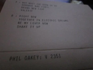 Philip Oakey & Giorgio Moroder V2351 Pre Release Advance Promo Cassette Album - Picture 1 of 4