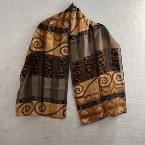 Unbranded Scarf Womans One Size Geometric Multicolor Sheer Lightweight - Picture 1 of 5