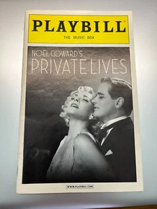Noel Cowards Private Lives Playbill December 2011 Music Box Theater - Picture 1 of 2
