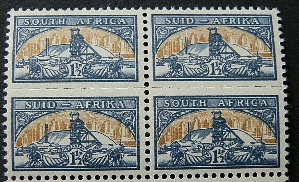 SOUTH AFRICA 1948 SG124 KGVI 1½d. GOLD MINE  -  MNH - Image 1 of 1