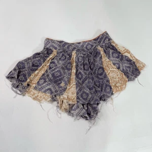 Free People Mini Shorts Women Small Patchwork Frayed Boho Festival Hippie - Foto 1 di 9