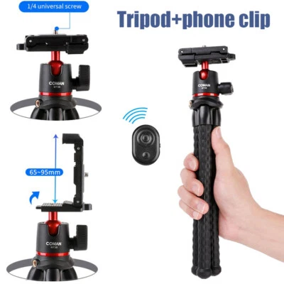 Flexible Octopus Tripod Stand Holder + Phone Clip + Bluetooth for Phone Camera - Image 1 of 4