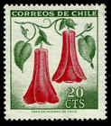 CHILE, BELL FLOWER, COPIHUE (LAPAGERIA ROSEA), MNH, FLORA