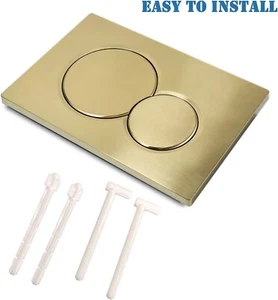 Dual-Flush Actuator Plate Compatible with Geberit 115.770.46.6, Brushed Gold - Picture 1 of 5