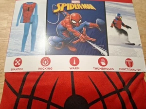 New Boys Size 8/10 Spiderman Warm Underwear By Climate Right By Cuddl Duds - Picture 1 of 5