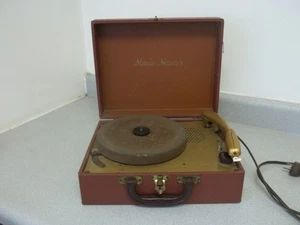 Vintage Phonograph Plattenspieler Music Master 45rpm 33 1/3rpm 78rpm As Is - Bild 1 von 17