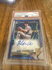 2021 Bowman Chrome Bubba Chandler 1st Blue Wave Refractor Auto /150 PSA 9 RC - Picture 1 of 6