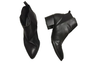 Chinese Laundry Boots Women Size 7 Pointed Toe Chelsea Ankle Bootie Black Heels - Picture 1 of 10