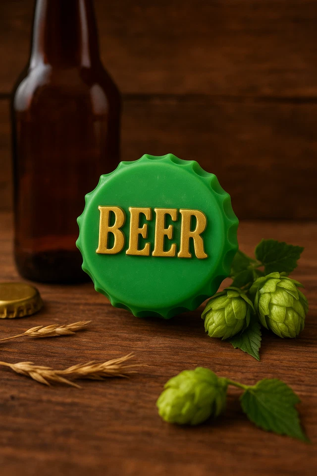 Naturseife "Kronkorken" mit Mango-, Shea,- und Kakaobutter - Bild 1 von 1